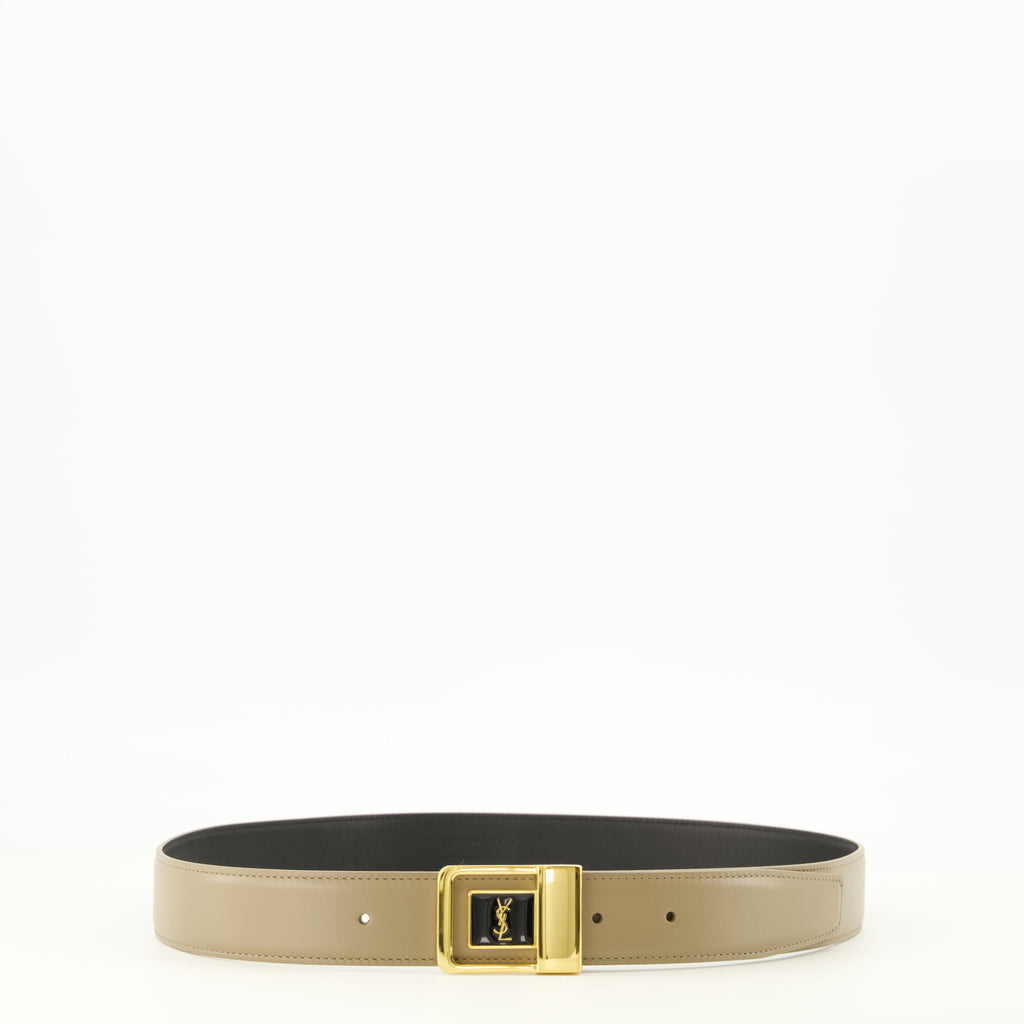 Ceintures 66 Gürtel aus beigem Leder Saint Laurent Beige Femme