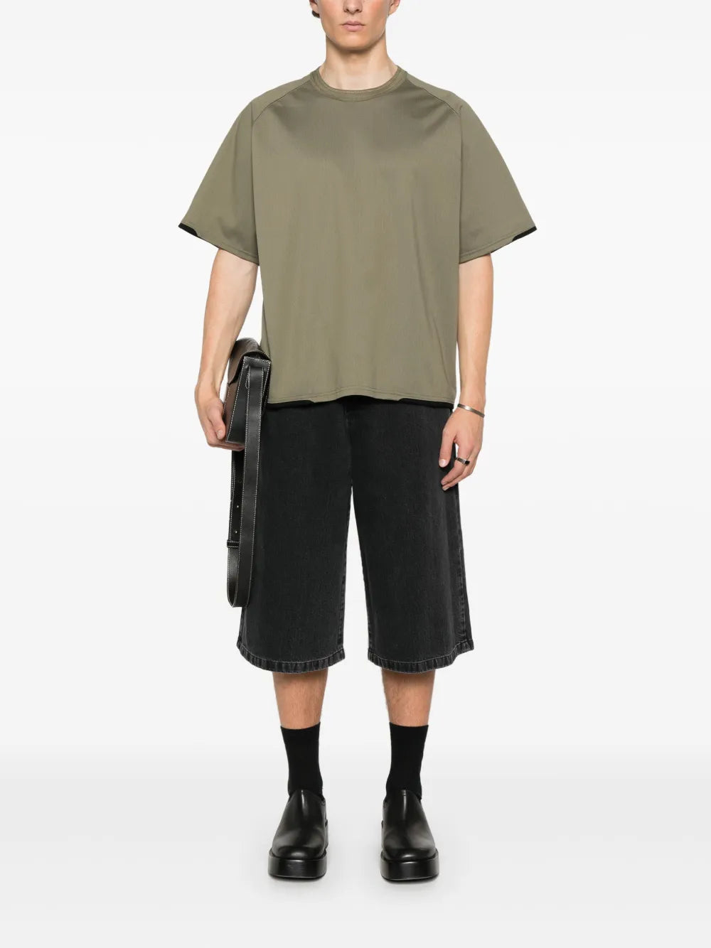 T-shirts T-shirt droit Sacai Kaki Homme