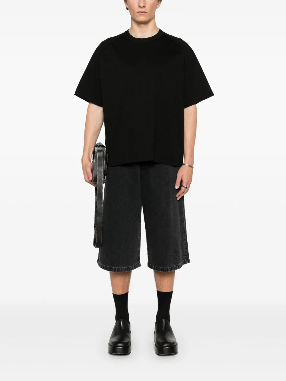 T-shirt T-shirt dritta Sacai Nero Homme