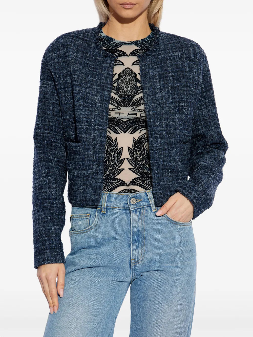 Chaquetas Chaqueta de Tweed Azul Baluna Iro Azul Femme