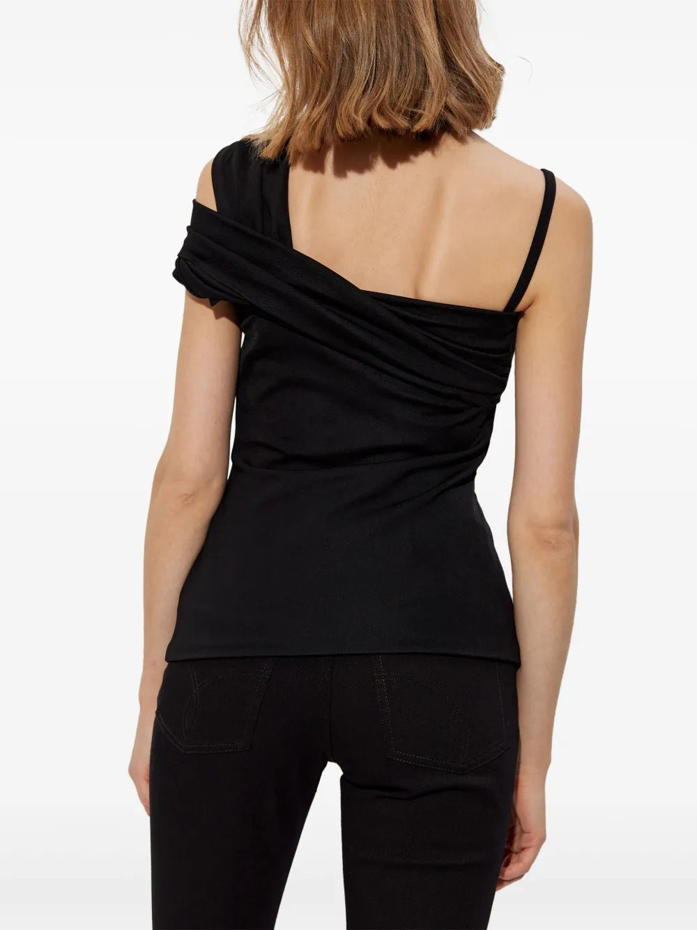 Tops Black Asymmetrical Top Versace Black Femme