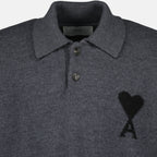 Polos Polo en laine Ami PARIS Gris Homme