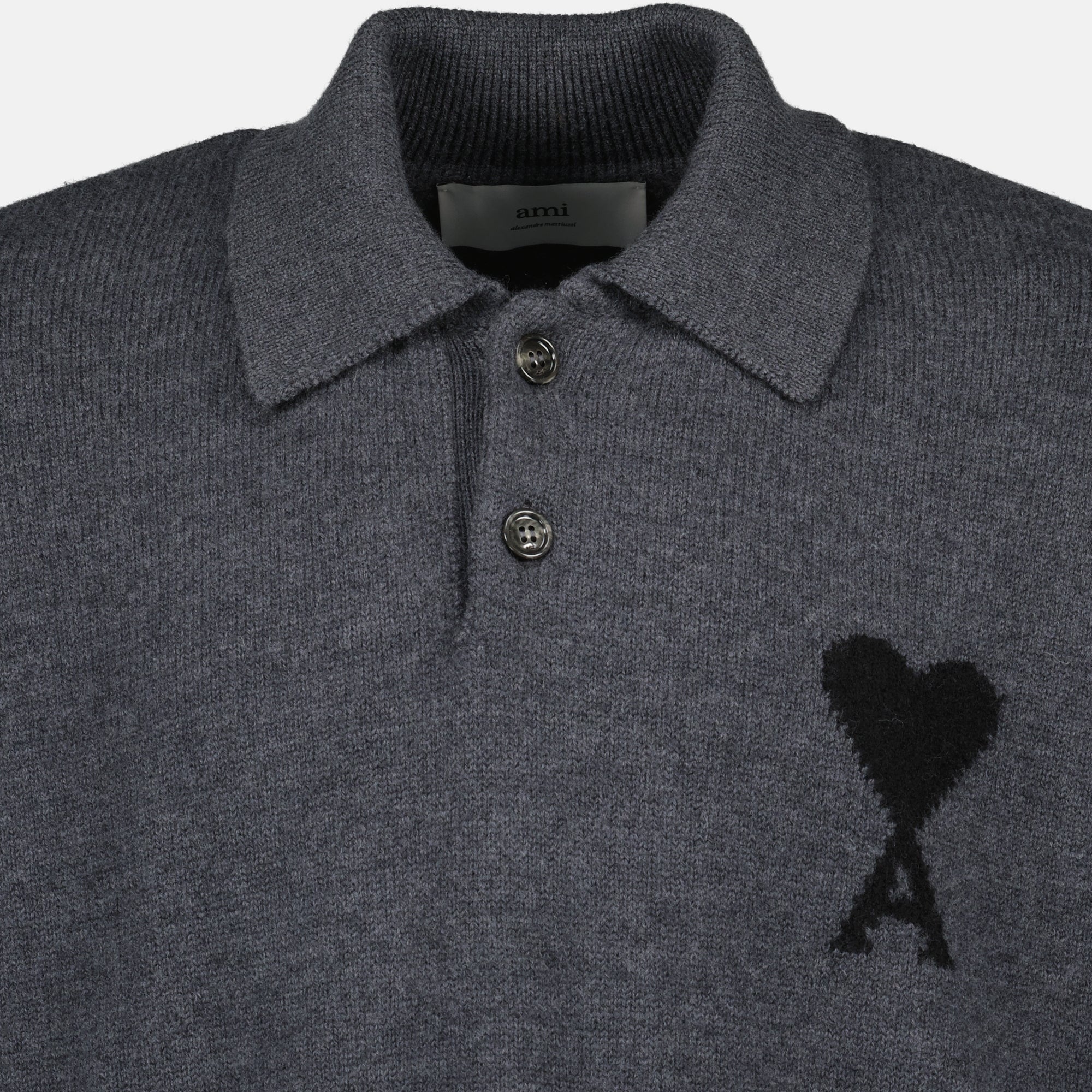 Polos Polo en laine Ami PARIS Gris Homme