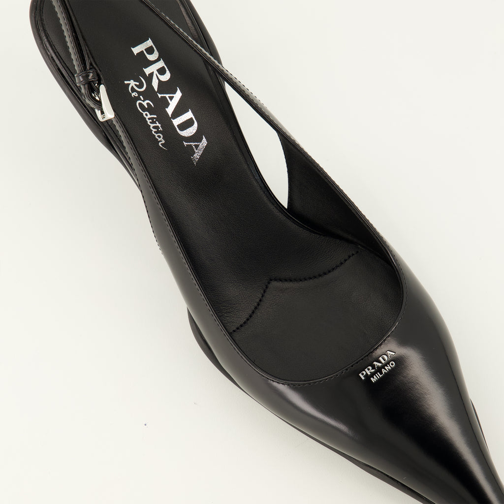 Escarpins Décolleté in Pelle Nera Prada Noir Femme
