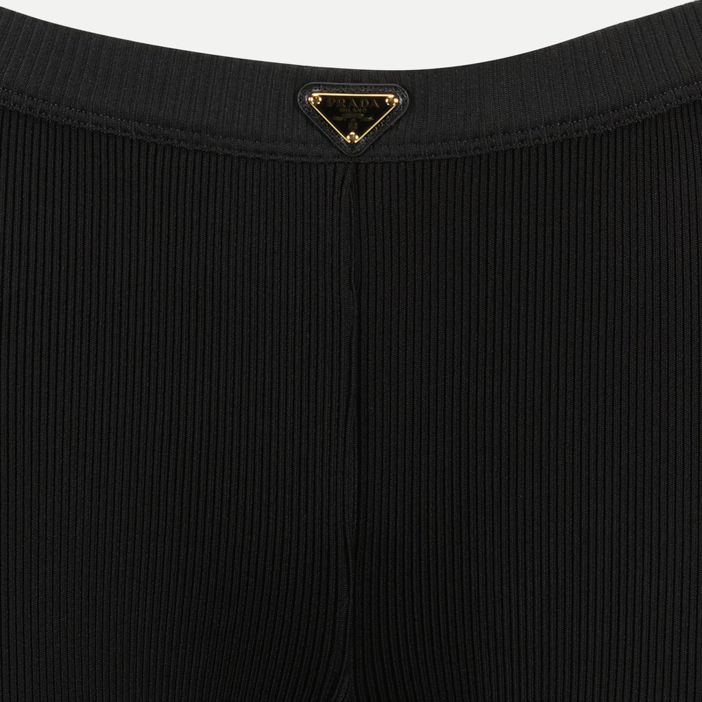 Pantalons Leeging côtelé Prada Noir Femme