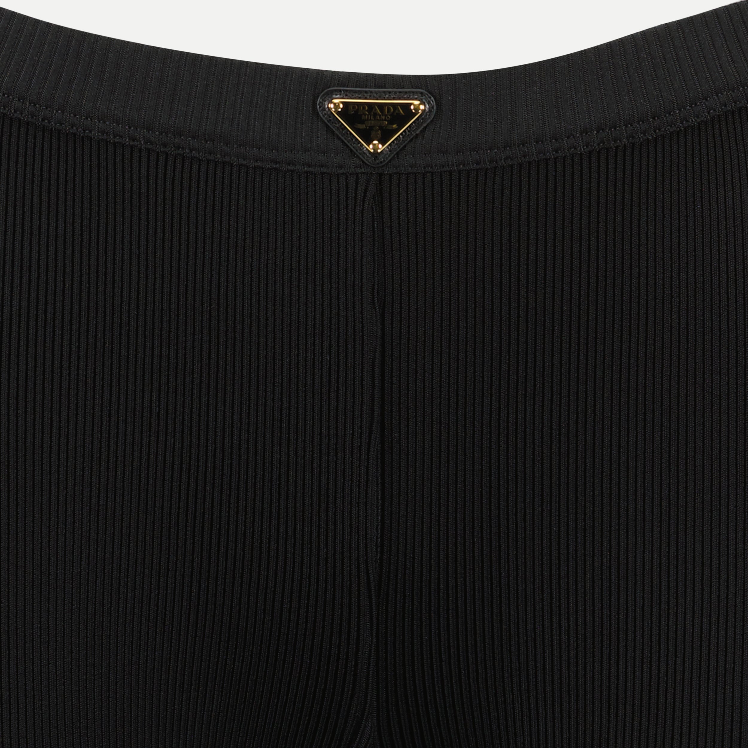 Pantalons Leeging côtelé Prada Noir Femme