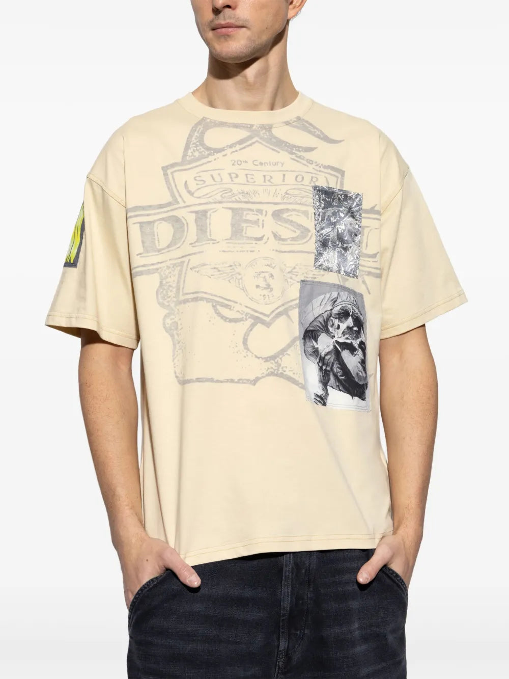 T-Shirts T-Boxt-Slits T-Shirt Diesel Gelb Homme