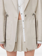 Giacche Blazer in Lana Rabanne Beige Femme