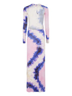 Kleider Tie and Dye Kleid Rabanne Lila Femme
