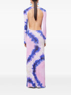 Kleider Tie and Dye Kleid Rabanne Lila Femme