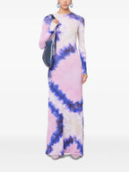Kleider Tie and Dye Kleid Rabanne Lila Femme
