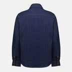 Image de l'article Chemise AMI de coeur en denim bleu de la marque Ami PARIS pour Unisex - Saison Printemps-Été 2026 - Vue de Dos