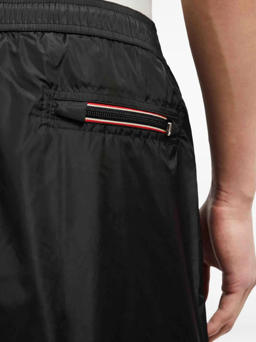 Image of Moncler brand logo swim shorts for men - Spring-Summer 2025 season - Detailed view_7