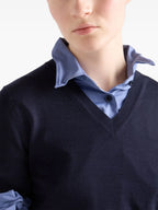 Maglieria Maglione a Maniche Corte Prada Blu scuro Femme