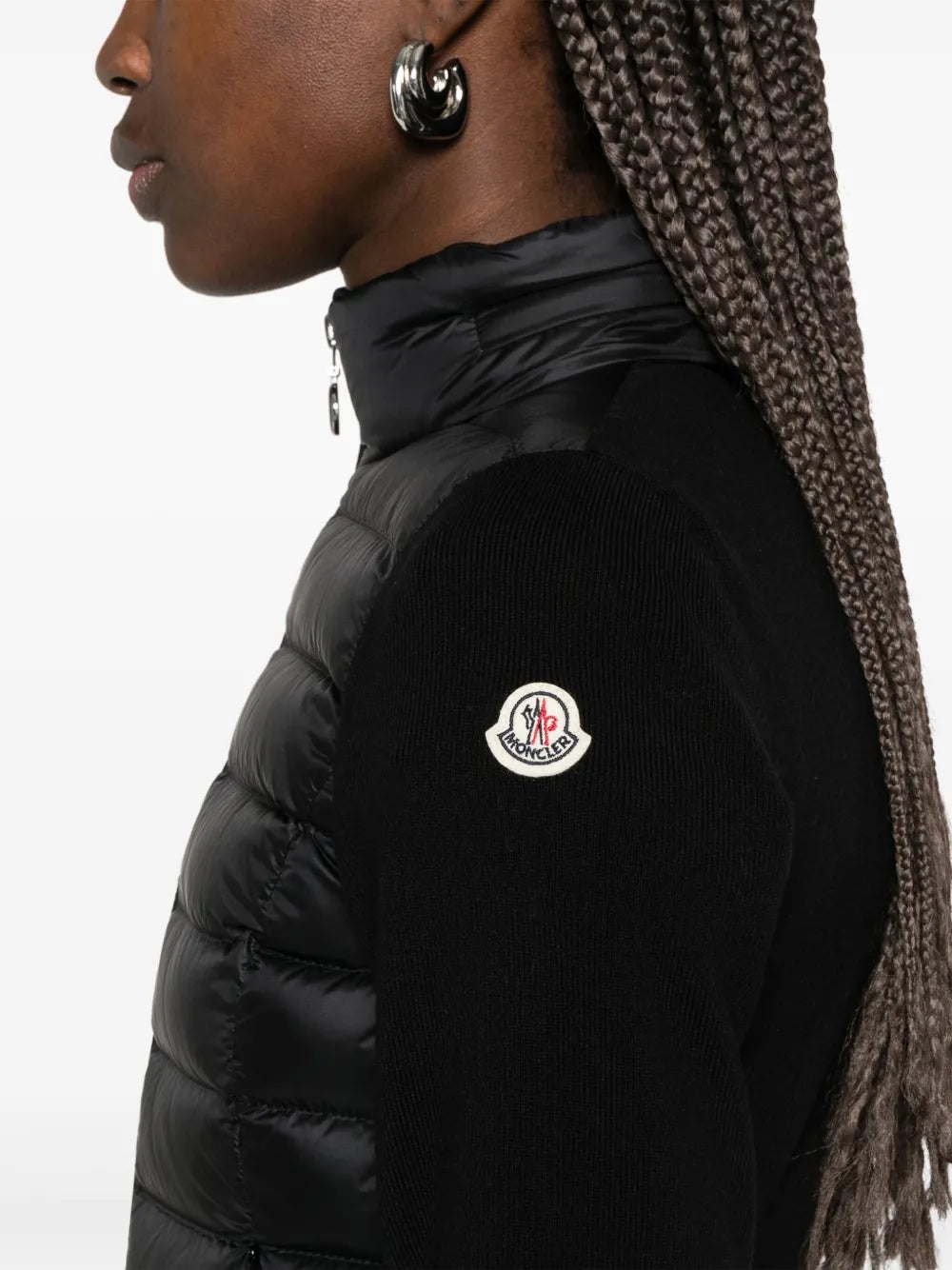 Giacche Giacca trapuntata bi-materica Moncler Nero Femme