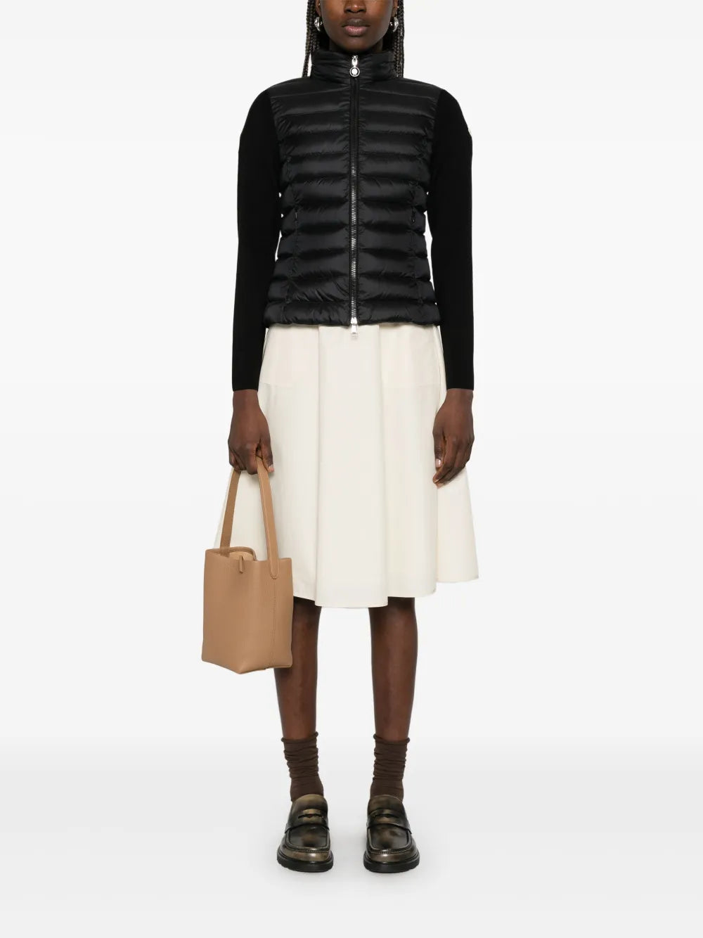 Giacche Giacca trapuntata bi-materica Moncler Nero Femme