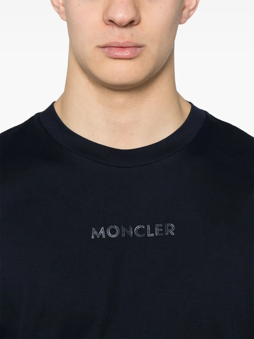T-shirt T-Shirt Logo Blu Marino Moncler Blu scuro Homme