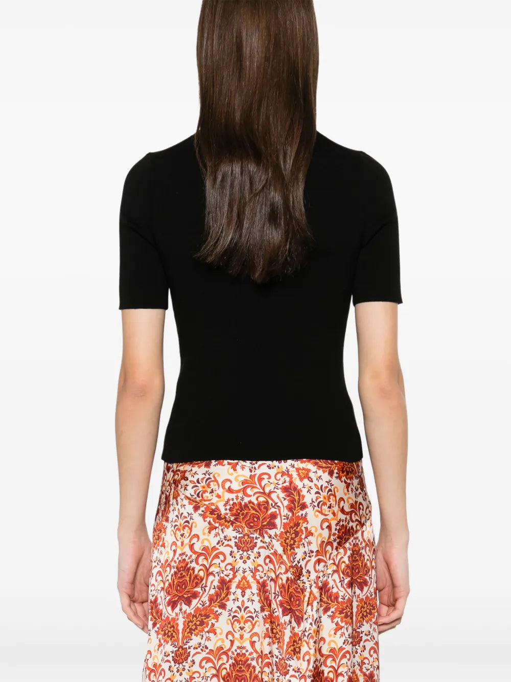 T-shirts Pull en laine avec chaîne en maillons Rabanne Noir Femme