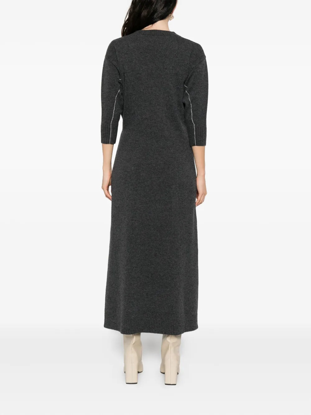 Bild des langen Wollkleides von Rabanne für Frauen - Herbst/Winter 2025 - Detaillierte Ansicht_4