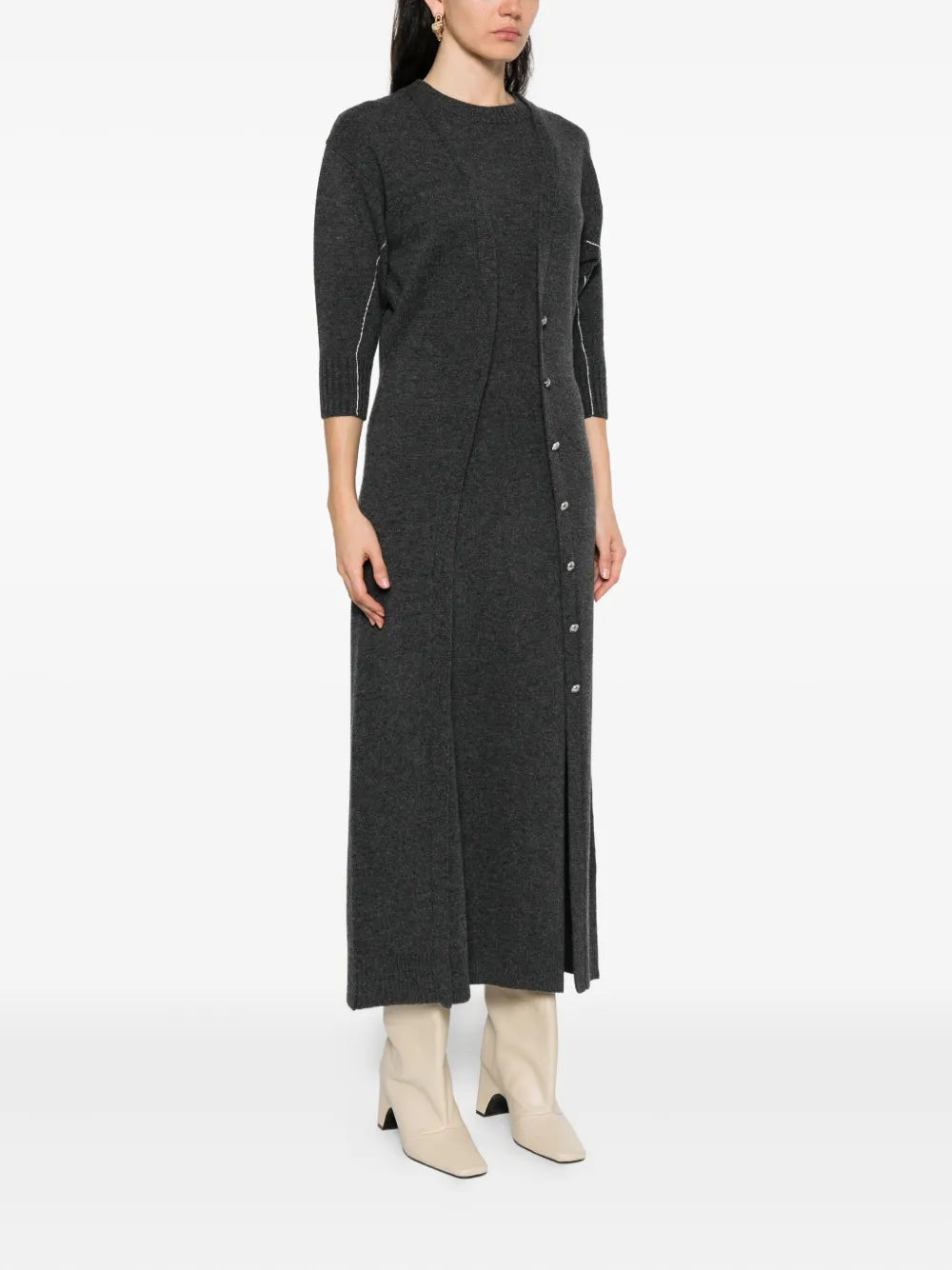 Bild des langen Wollkleides von Rabanne für Frauen - Herbst/Winter 2025 - Detaillierte Ansicht_1