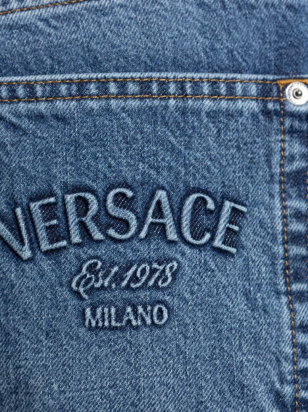 Pantaloni Jeans Dritti Versace Blu Homme