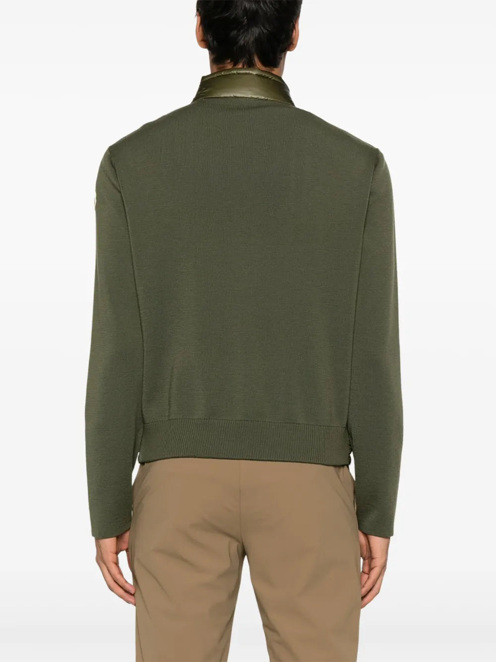 재킷 투톤 퀼팅 재킷 Moncler 카키색 옷감 Homme