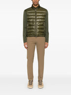 재킷 투톤 퀼팅 재킷 Moncler 카키색 옷감 Homme