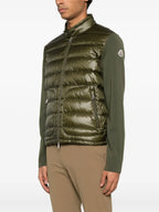 재킷 투톤 퀼팅 재킷 Moncler 카키색 옷감 Homme