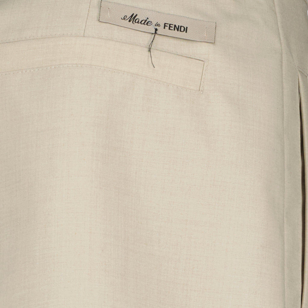 Shorts Wool Shorts Fendi Beige Homme