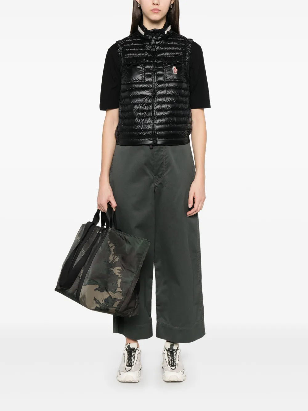 Jacken Gumiane ärmellose Daunenjacke Moncler Grenoble Schwarz Femme