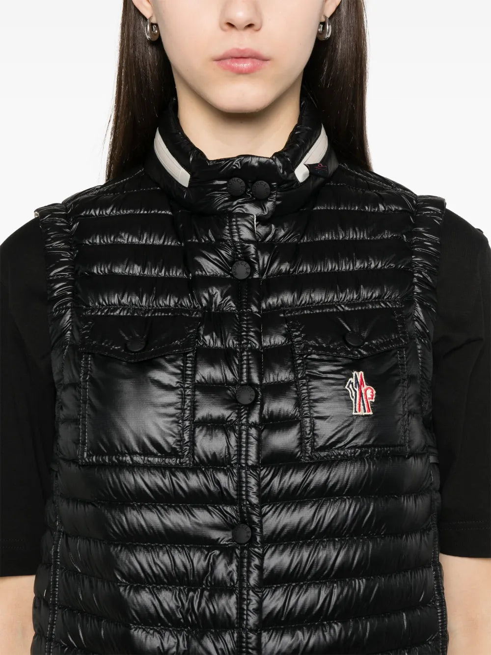 Jacken Gumiane ärmellose Daunenjacke Moncler Grenoble Schwarz Femme
