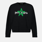 Sweatshirts Logo Sweatshirt Palm Angels Schwarz Homme