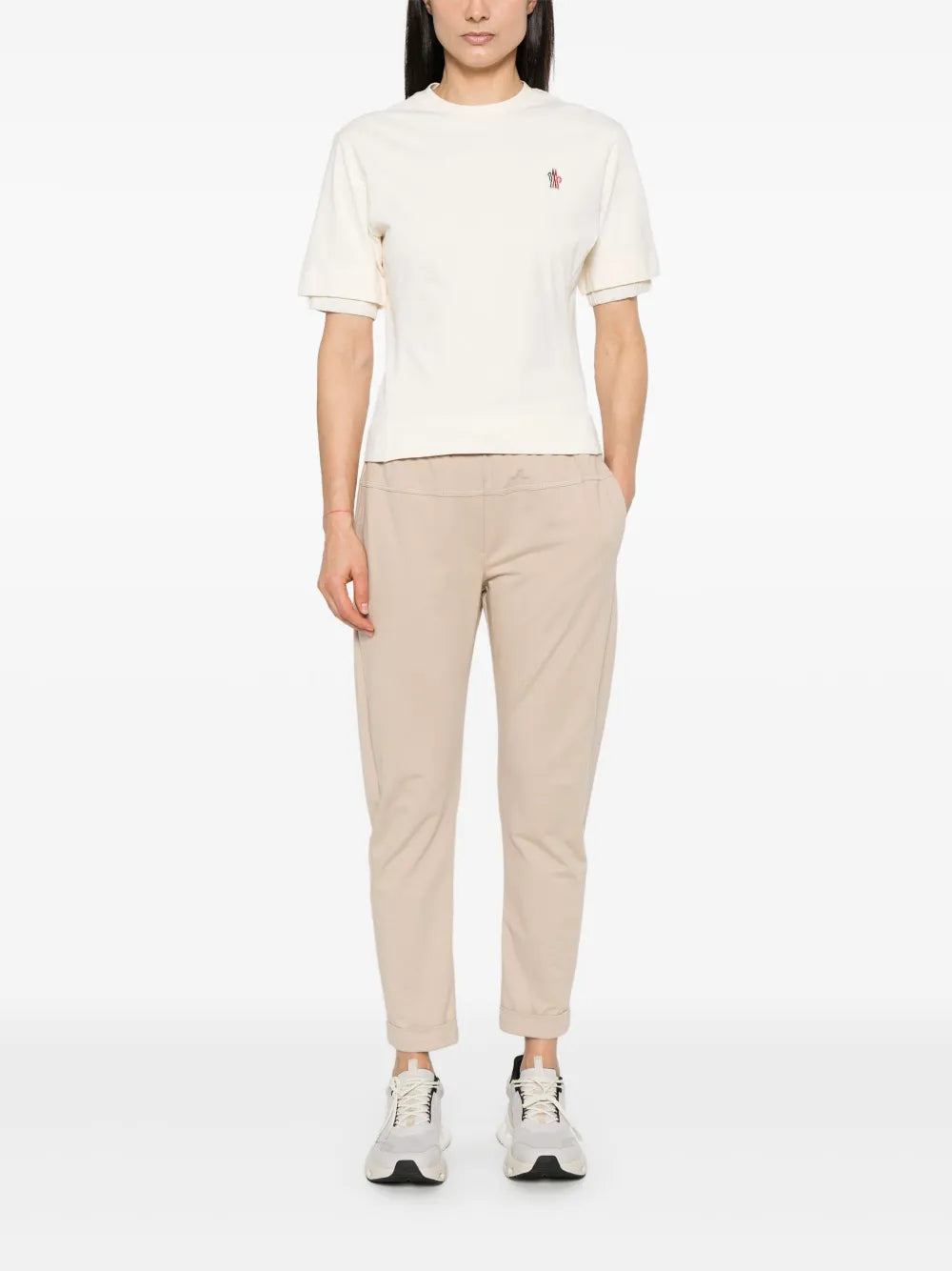 T-shirts T-shirt à logo Moncler Grenoble Beige Femme