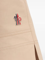 Shorts Pantaloncini Tecnici Arricciati Moncler Grenoble Beige Femme