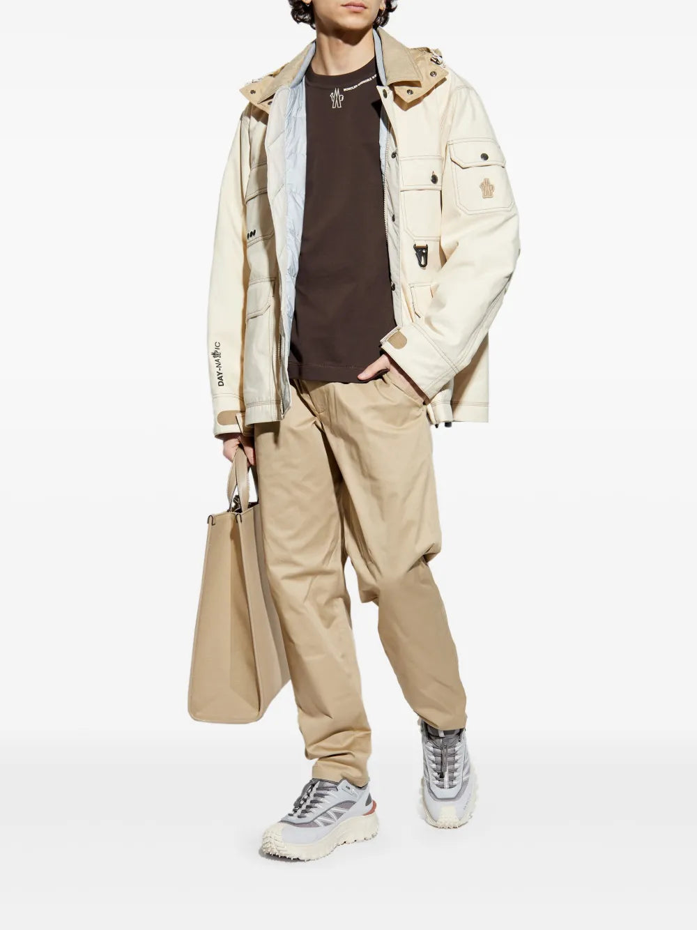 Jaquetas Casaco de Plumas de Algodão Kelpius Moncler Grenoble Bege Homme