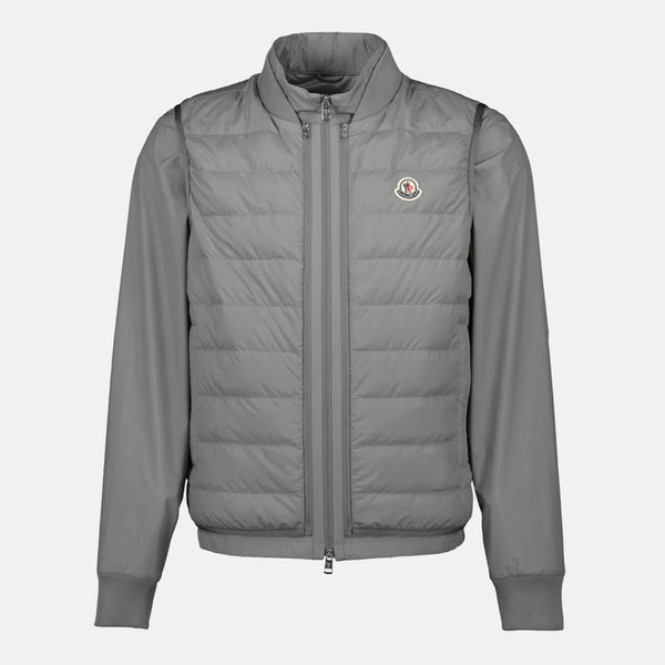 MONCLER 長袖ワンピース 6Y ネイビー×グレー 286108a2732d6b1bb63c36711a2789