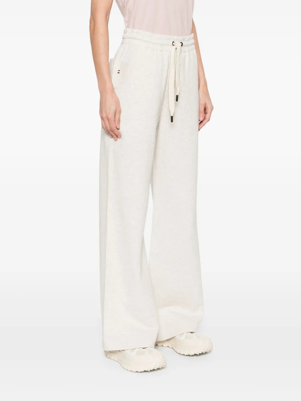 Pantalones Pantalones de chándal de algodón Moncler Grenoble Gris Femme