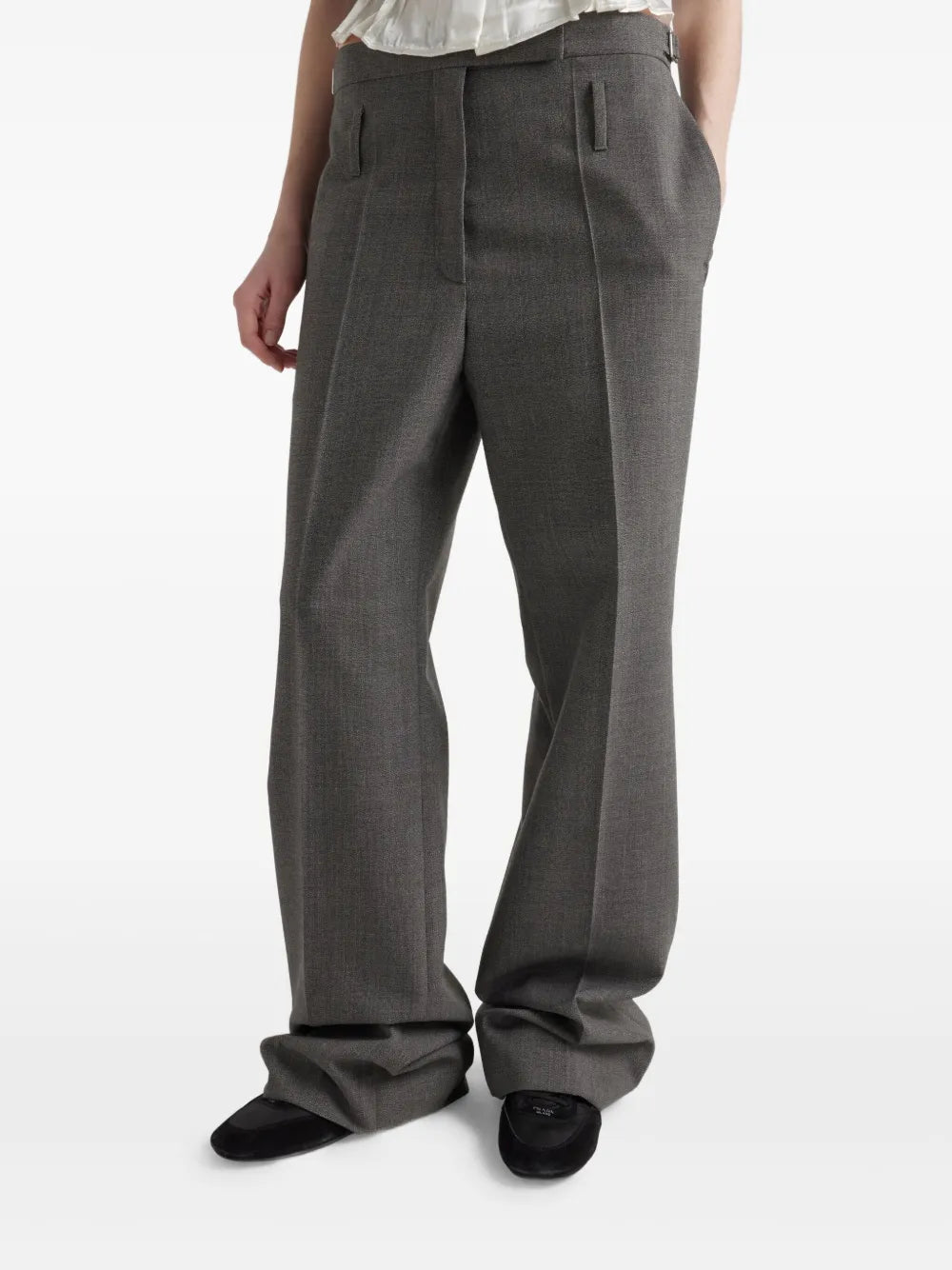 Pants Gray Wool Pants Prada Gray Femme