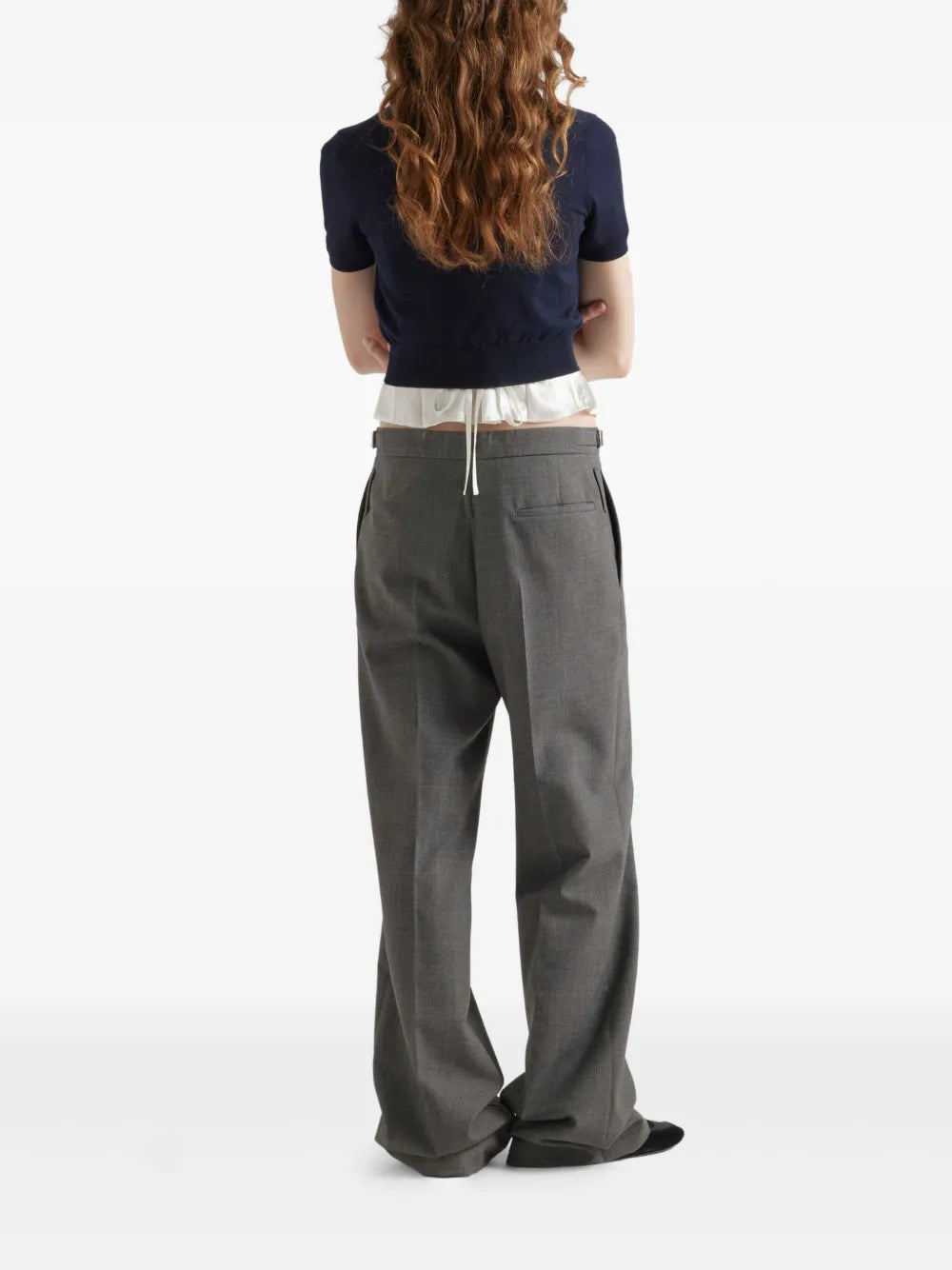 Pants Gray Wool Pants Prada Gray Femme