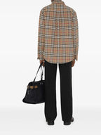 Camisas Camisa de Xadrez Burberry Bege Homme