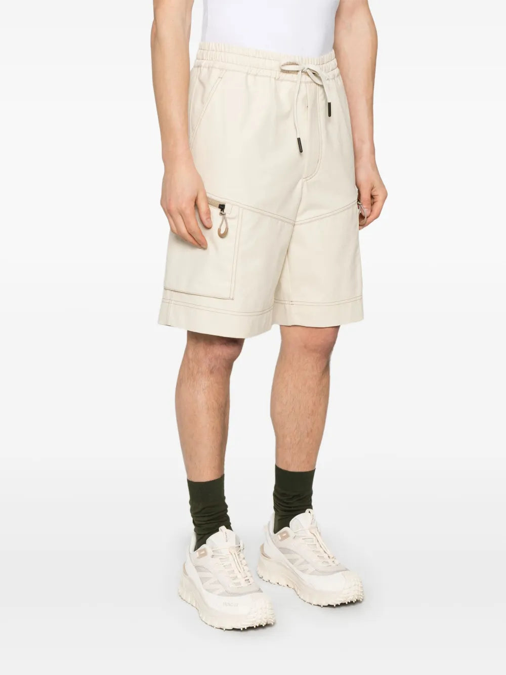 Shorts Short cotton cargo Moncler Grenoble Beige Men