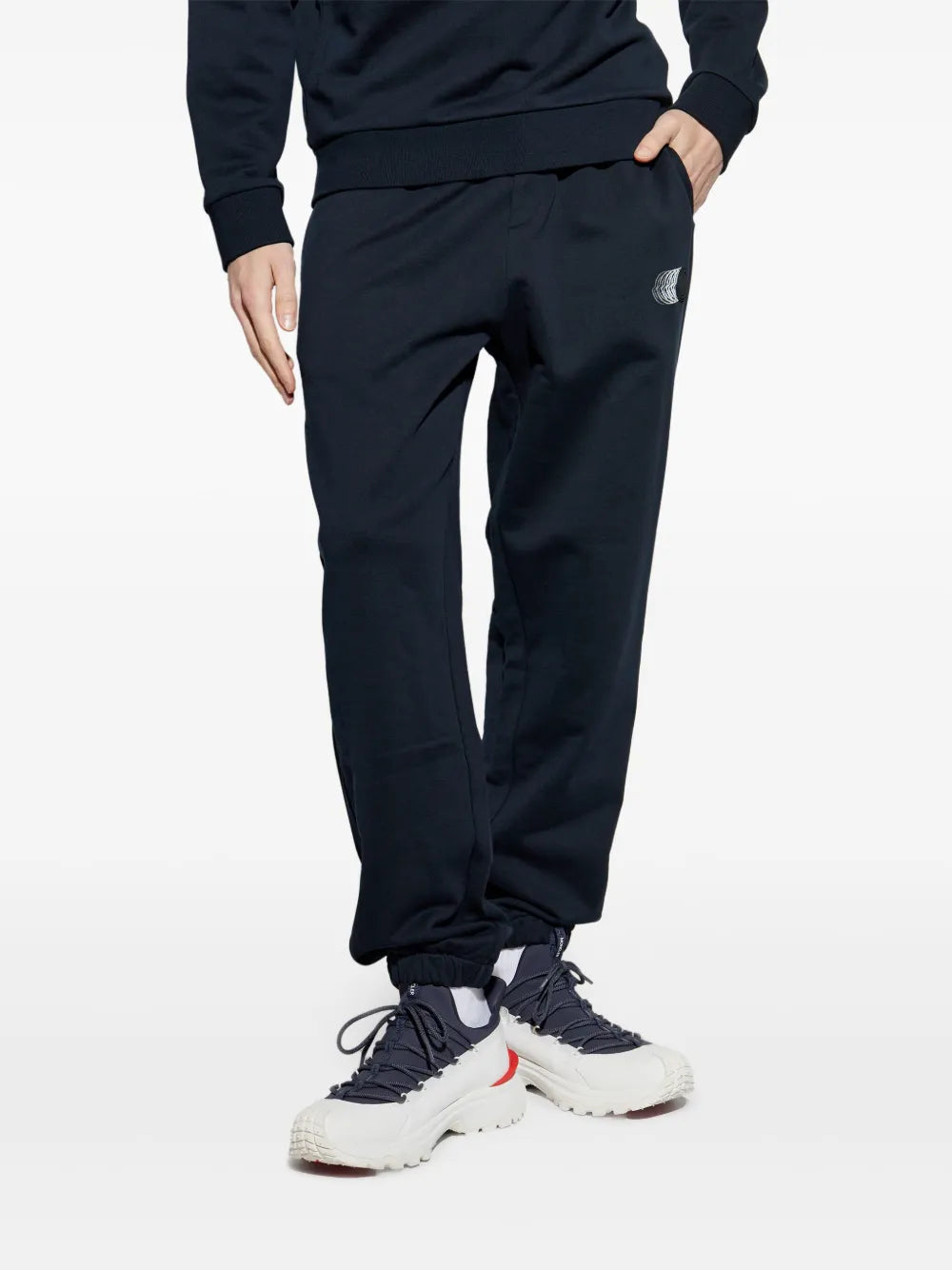 Hosen Verblasste Logo-Jogginghose Moncler Dunkelblau Homme