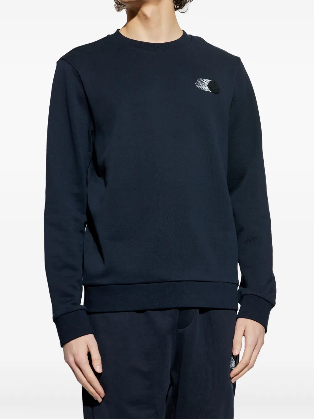 Sweatshirts Sweat à logo délavé Moncler Bleu foncé Homme