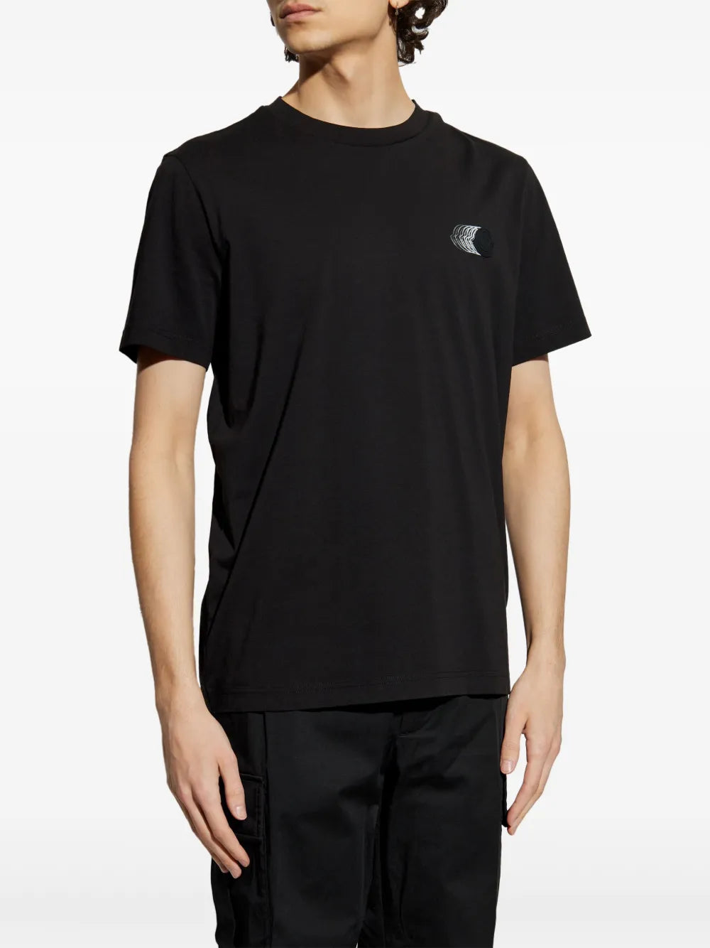 T-shirts Faded Logo Print T-shirt Moncler Black Homme