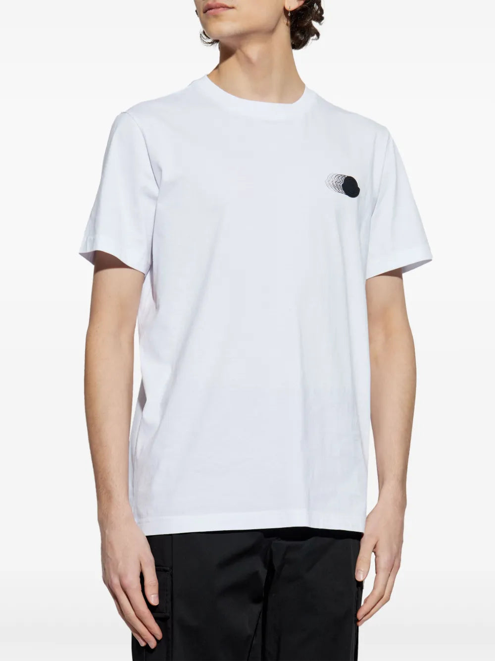 T-shirt T-shirt con stampa del logo sfumato Moncler Bianco Homme