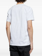 Camisetas Camiseta con Impresión de Logo Desvanecido Moncler Blanco Homme
