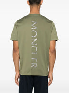 Camisetas T-shirt com Logótipo Vertical Moncler Verde Homme