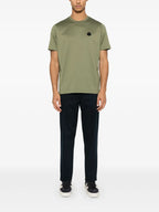 Camisetas T-shirt com Logótipo Vertical Moncler Verde Homme