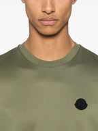 Camisetas T-shirt com Logótipo Vertical Moncler Verde Homme