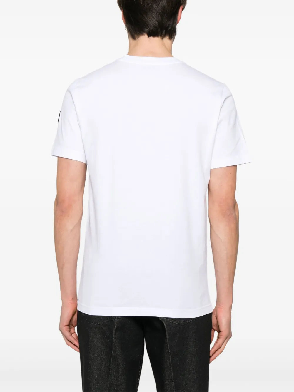 T-shirt T-shirt con logo sbiadito Moncler Bianco Homme
